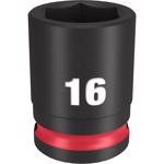 Milwaukee Shockwave 16 mm X 3/8 in. drive Metric 6 Point Standard Impact Socket 1 pc