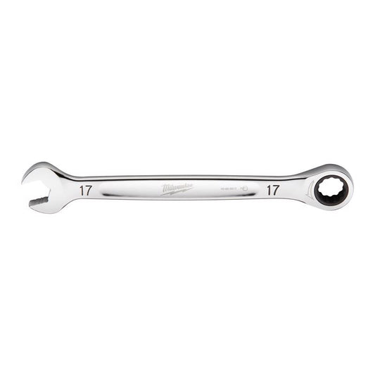 Milwaukee 17 mm X 17 mm 12 Point Metric Ratcheting Combination Wrench 9.19 in. L 1 pc