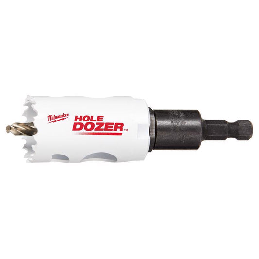 Milwaukee Hole Dozer 1-1/4 in. Bi-Metal 2.7 in. L X 3/8 in. D Hole Saw with Arbor and Pilot Bit