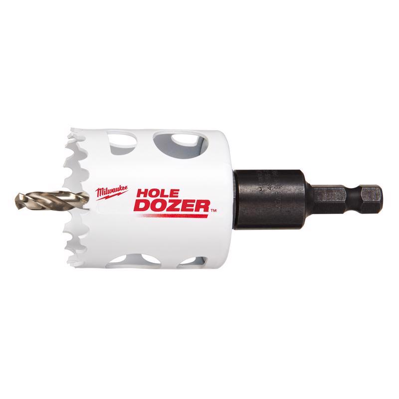 Milwaukee Hole Dozer 1-3/4 in. Bi-Metal 2.7 in. L X 3/8 in. D Hole Saw with Arbor and Pilot Bit