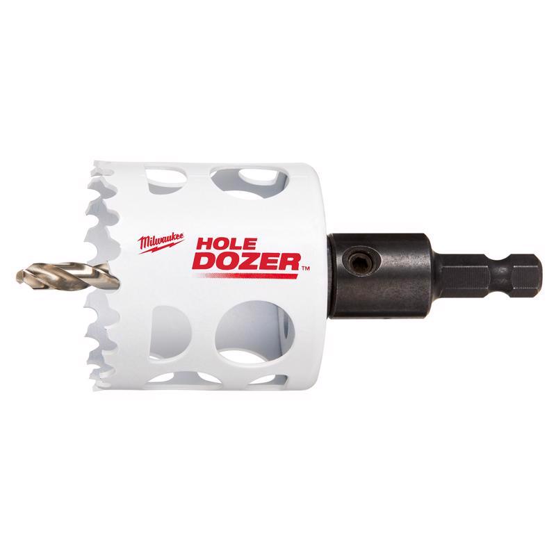 Milwaukee Hole Dozer 2 in. Bi-Metal 2.7 in. L X 1/4 in. D Hole Saw with Arbor and Pilot Bit
