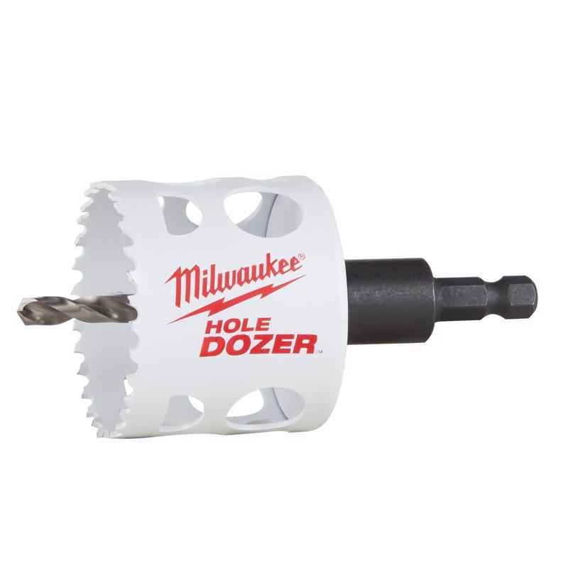 Milwaukee Hole Dozer 2-1/4 in. Bi-Metal 3.5 in. L X 3/8 in. D Hole Saw with Arbor and Pilot Bit