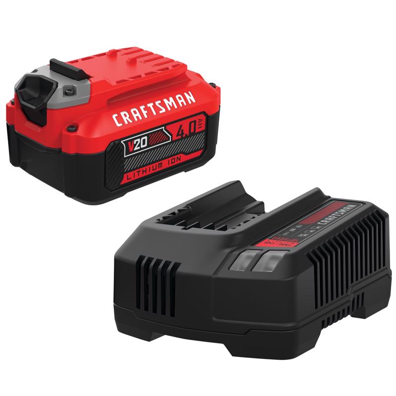 Craftsman V20  CMCB204-CK 4 Ah Lithium-Ion Battery and Charger 2 pc