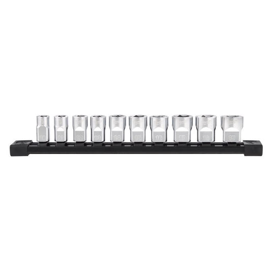 Milwaukee 3/8 in. drive Metric 6 Point Mechanics Socket Set 10 pc