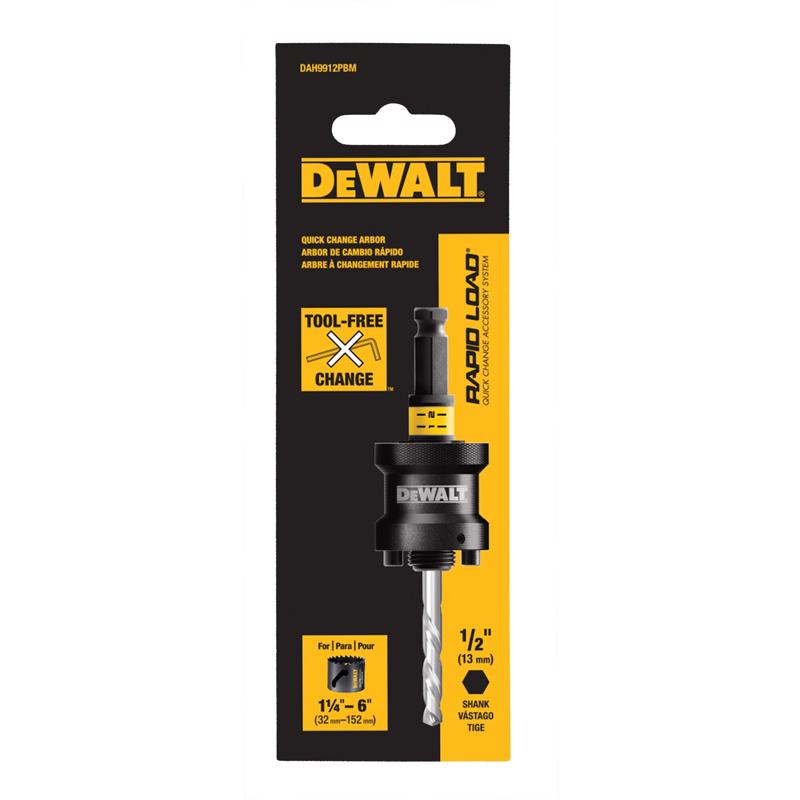DeWalt Rapid Load 1-1/4 - 6 in. Universal 1/2 in. D Hole Saw Arbor