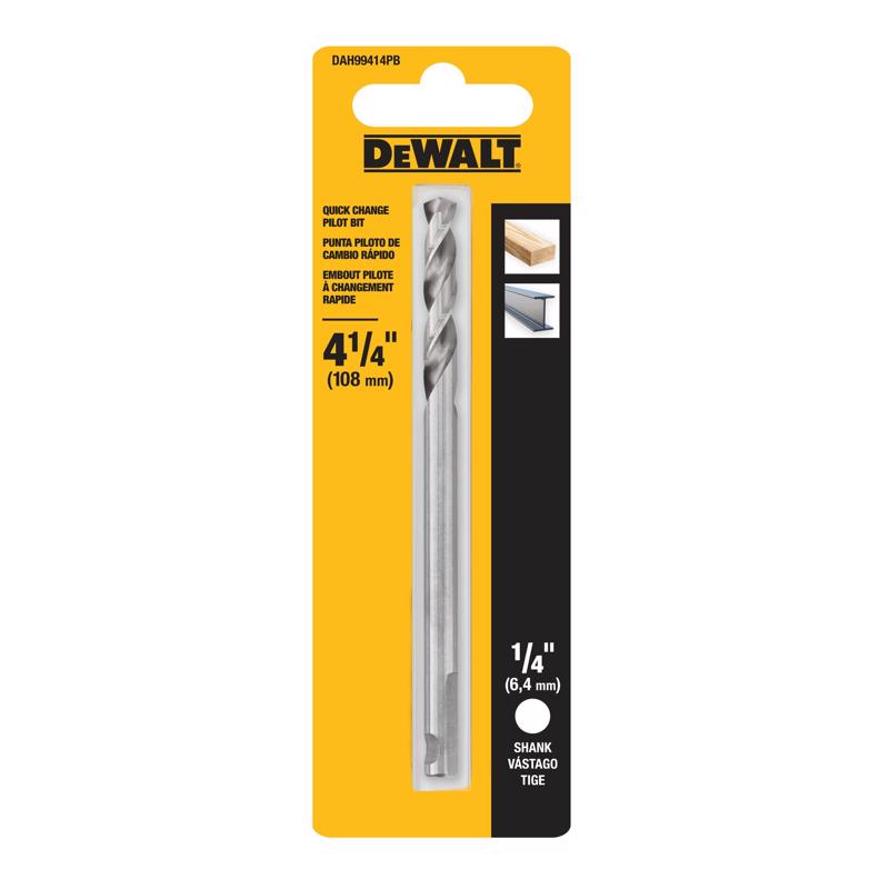 DeWalt 3/8 in. 4-1/4 in. L X 1/4 in. D Hole Saw Pilot Bit