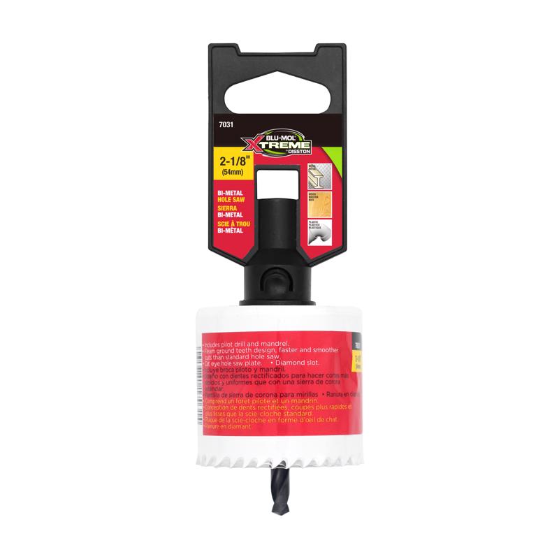 Blu-Mol Xtreme 2-1/8 in. Bi-Metal 1/4 in. D Hole Saw