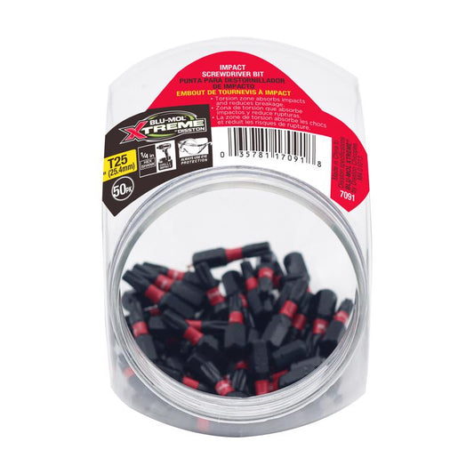 Blu-Mol Xtreme Torx T25 X 1 in. L Screwdriver Bit S2 Tool Steel 1 pc