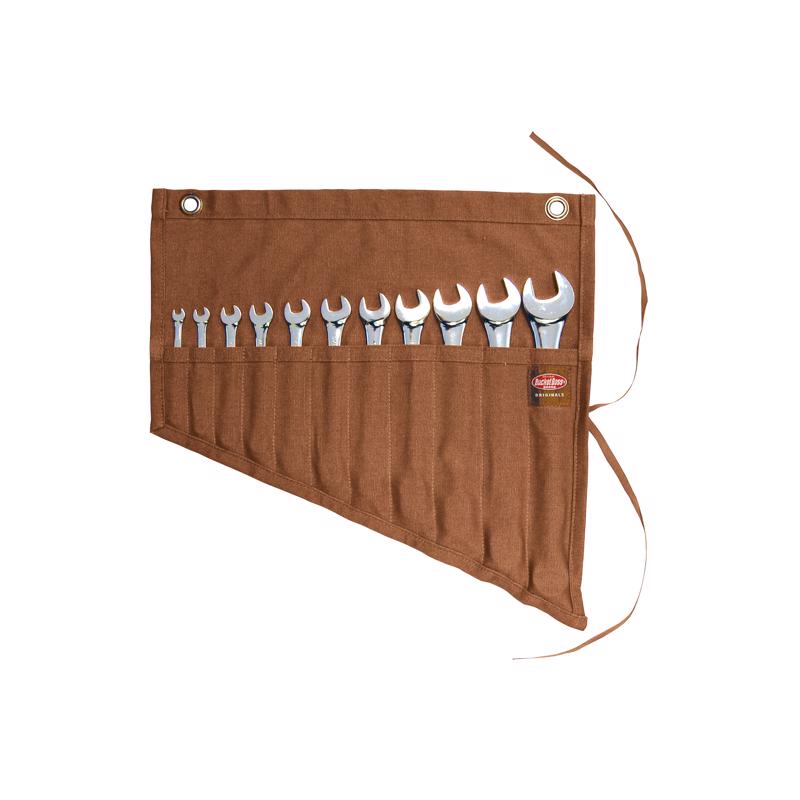 Bucket Boss 17.5 in. H Canvas Tool Roll Pouch 11 pocket Brown 1 pc