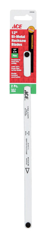 Ace 12 in. Bi-Metal Hacksaw Blade 32 TPI 2 pk