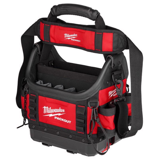 Milwaukee PACKOUT Ballistic 10" Structured Tool Tote 35 pocket Black/Red 1 pc