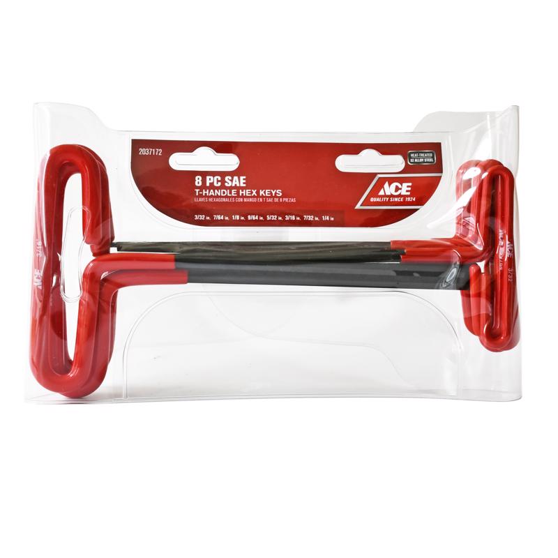 Ace SAE T-Handle Hex Key Set 8 pc