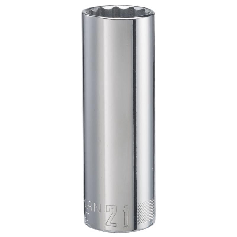 Craftsman 21 mm X 1/2 in. drive Metric 12 Point Deep Socket 1 pc