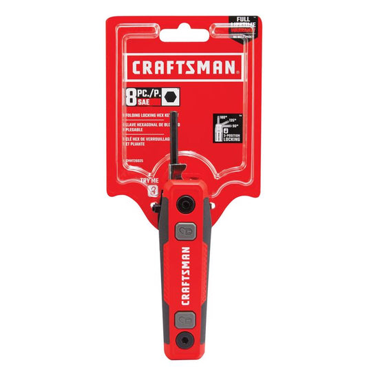 Craftsman SAE Folding Locking Hex Key Set 8 pc