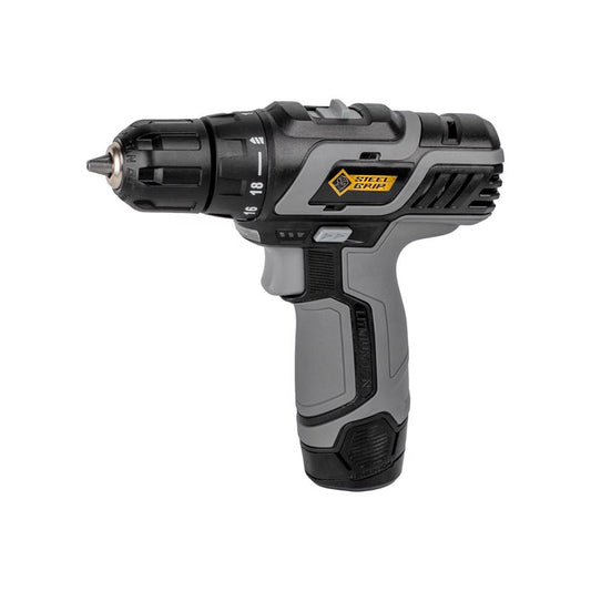 Steel Grip 12V 3/8 in. Brushed Cordless Compact Drill Kit (Battery)