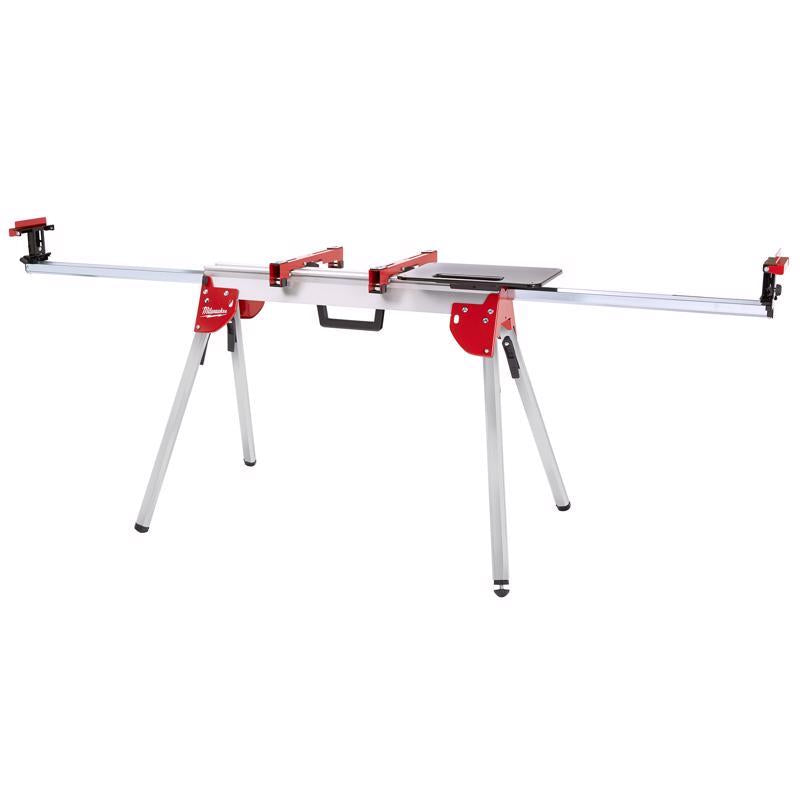 Milwaukee Milwaukee Aluminum 100 in. L X 32 in. H X 27 in. W Stand Miter Saw Stand 500 lb Red 1 pc
