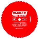 Diablo Steel Demon 14 in. D X 1 in. Medium Metal Cermet Circular Saw Blade 72 teeth 1 pk