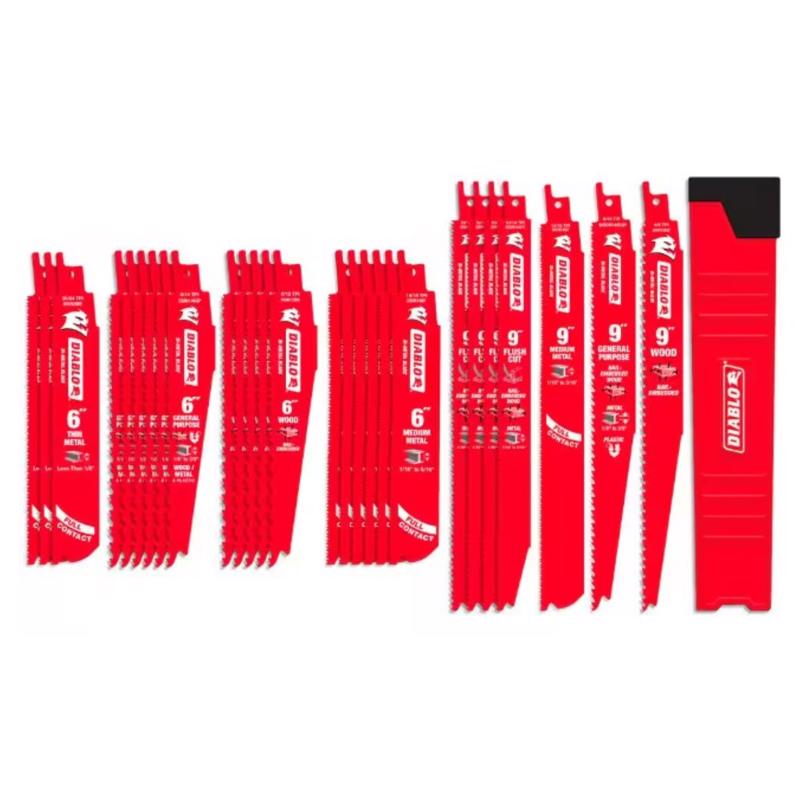 Diablo Bi-Metal Reciprocating Saw Blade Set 28 pc
