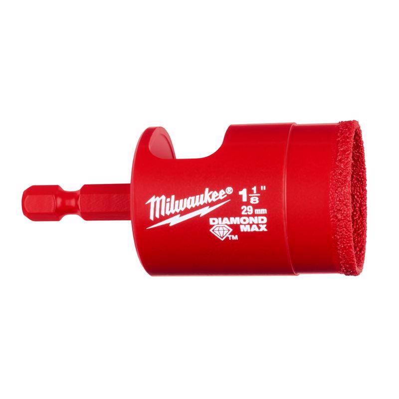 Milwaukee Diamond Max 1-1/8 in. Diamond 2.56 in. L X 1/4 in. D Hole Saw