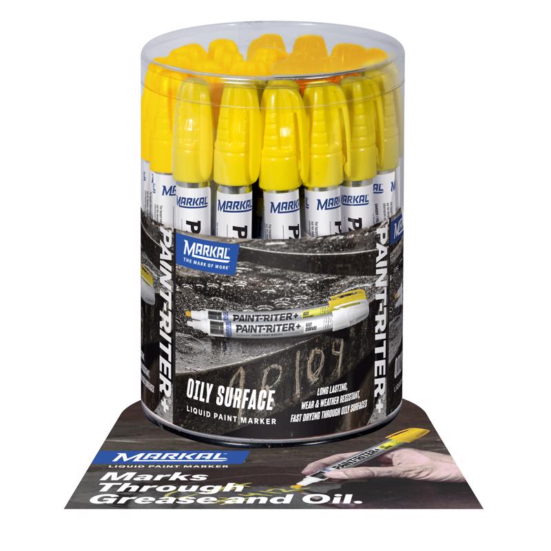 Markal Paint-Riter Yellow Bullet and Chisel Tip Liquid Paint Marker 1 each