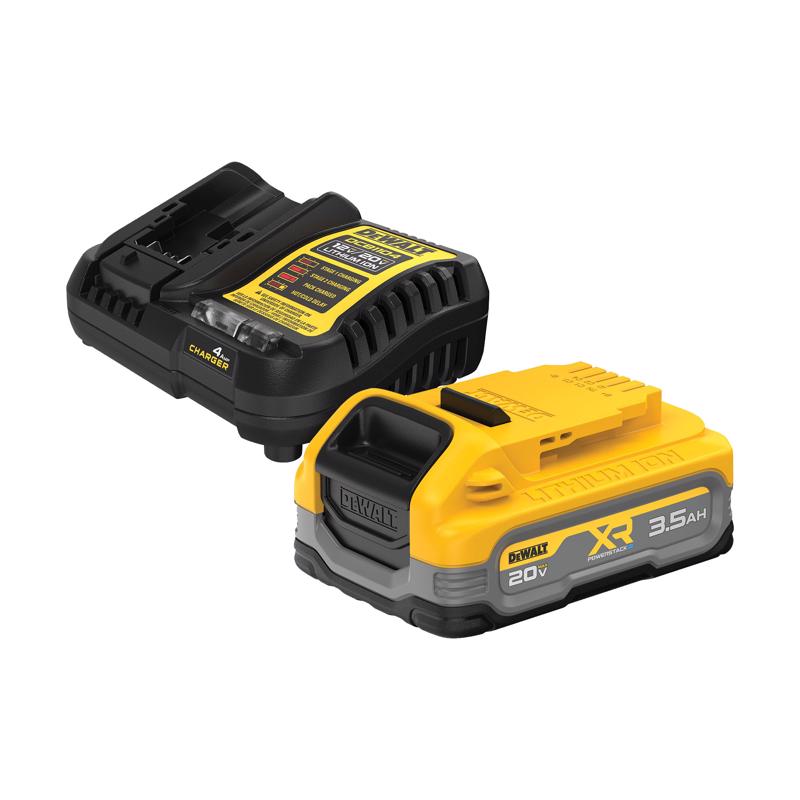 DeWalt 20V MAX XR POWERSTACK DCBP320C 3.5 Ah Lithium-Ion Battery and Charger Starter Kit 2 pc