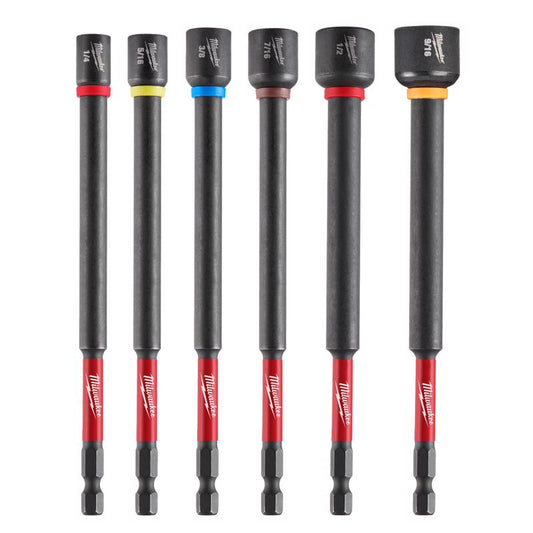 Milwaukee 6 in. L Steel Magnetic Nut Setter Set 6 pc