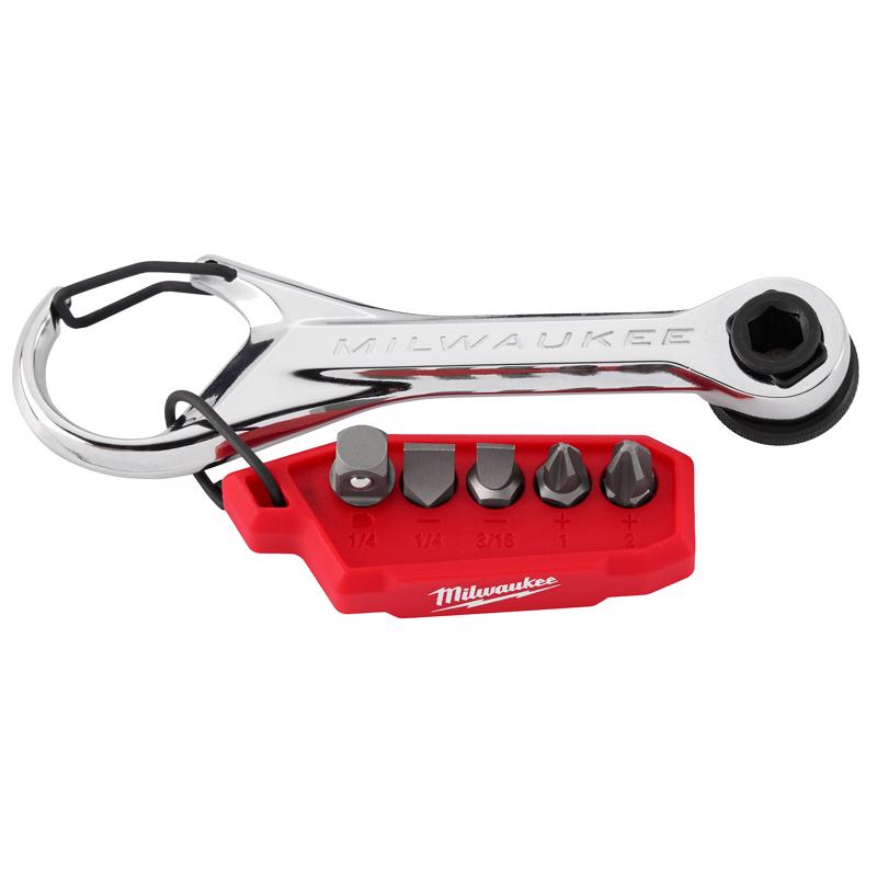 Milwaukee 1/4 in. drive Multi-Bit Mini Ratchet