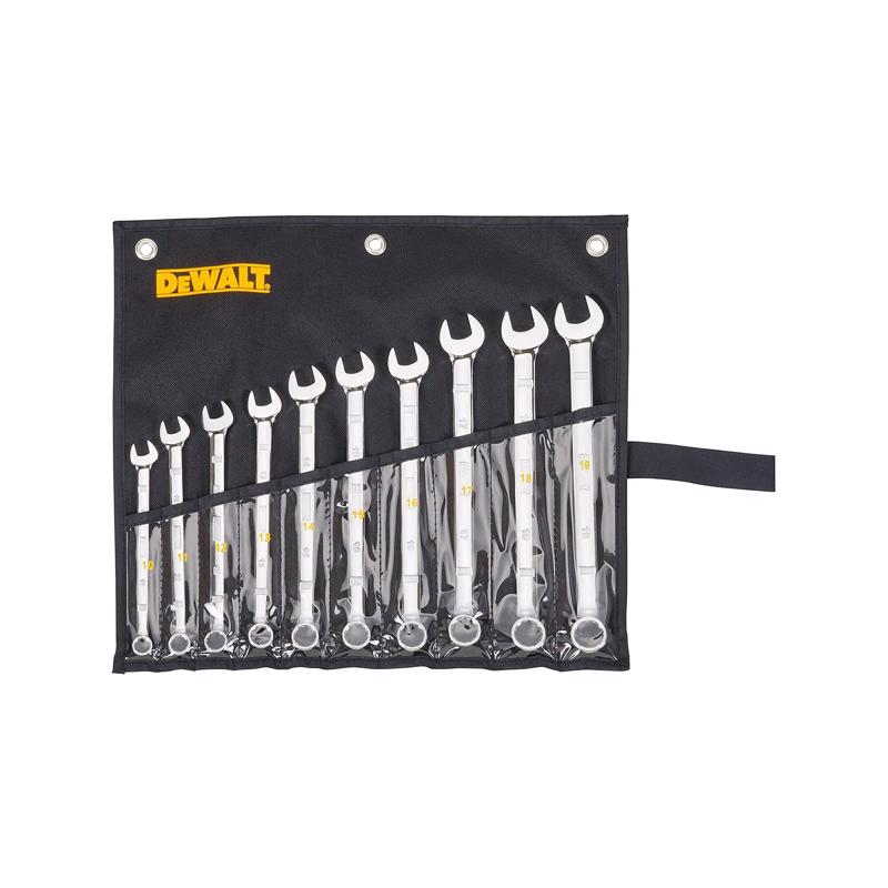 DeWalt Metric Combination Wrench Set 10 pc
