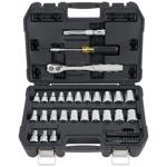 DeWalt 1/2 in. drive Metric/SAE Mechanic's Tool Set 49 pc