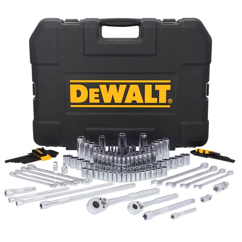 DeWalt ToughSeries 1/4 and 3/8 in. drive Metric/SAE Mechanic's Tool Set 140 pc