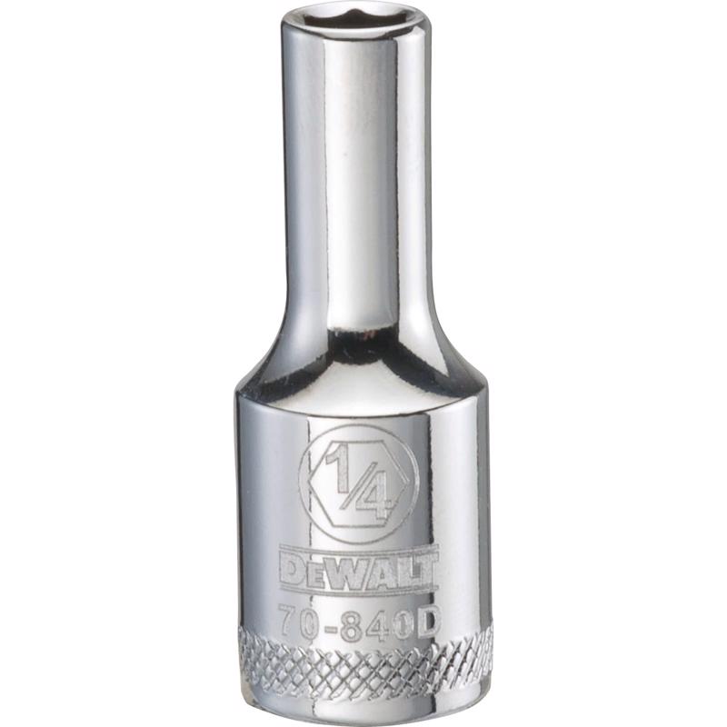 DeWalt 1/4 in. X 3/8 in. drive Metric 6 Point Deep Socket 1 pc