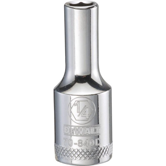 DeWalt 1/4 in. X 3/8 in. drive Metric 6 Point Deep Socket 1 pc