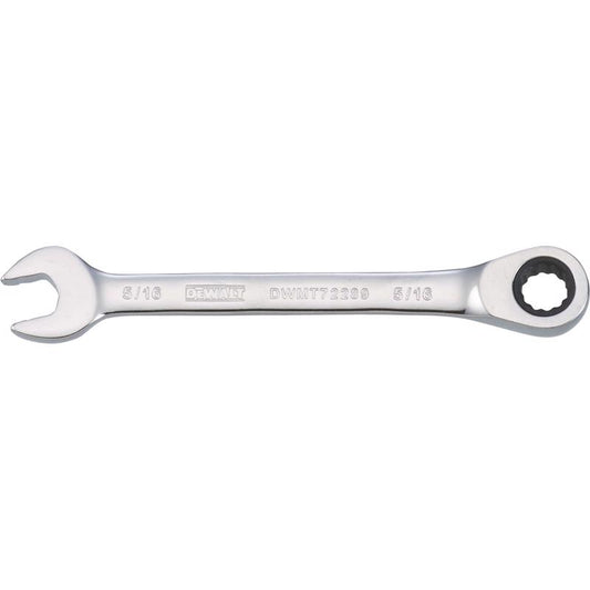 DeWalt 5/16 in. X 5/16 in. 12 Point SAE Ratcheting Combination Wrench 4-3/8 in. L 1 pc