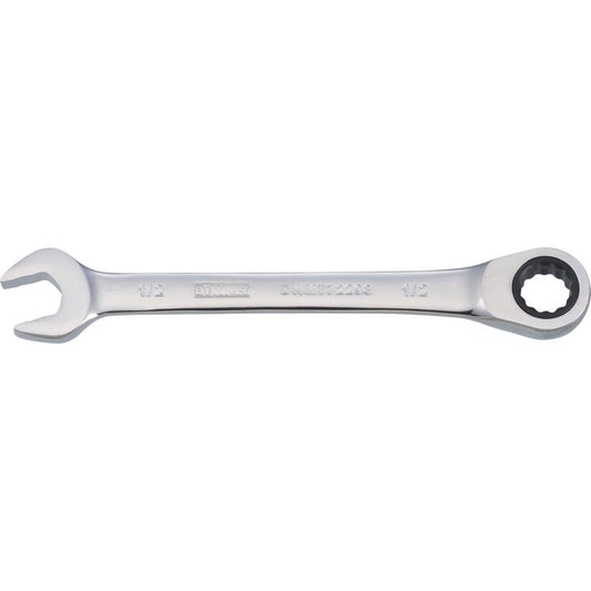DeWalt 1/2 in. X 1/2 in. SAE Ratcheting Combination Wrench 6-5/32 in. L 1 pc
