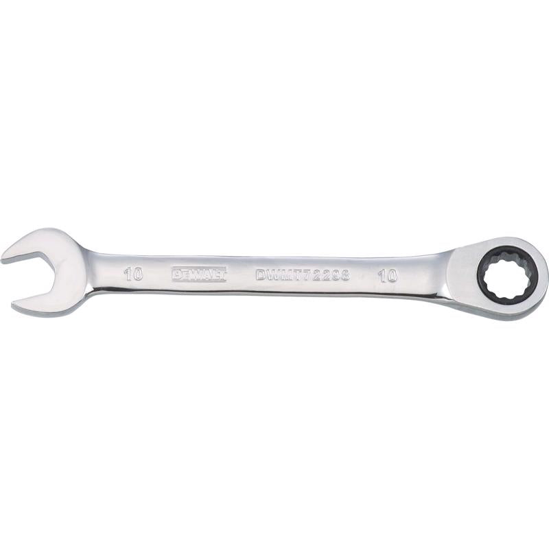 DeWalt 10 mm X 10 mm 12 Point Metric Ratcheting Combination Wrench 5-5/32 in. L 1 pc