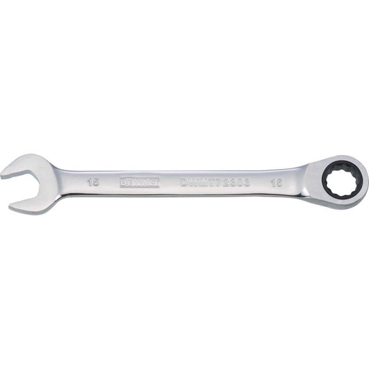 DeWalt 15 mm X 15 mm 12 Point Metric Ratcheting Combination Wrench 7-9/16 in. L 1 pc