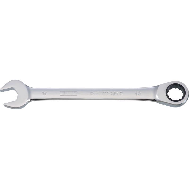 DeWalt 19 mm X 19 mm 12 Point Metric Ratcheting Combination Wrench 9-11/16 in. L 1 pc