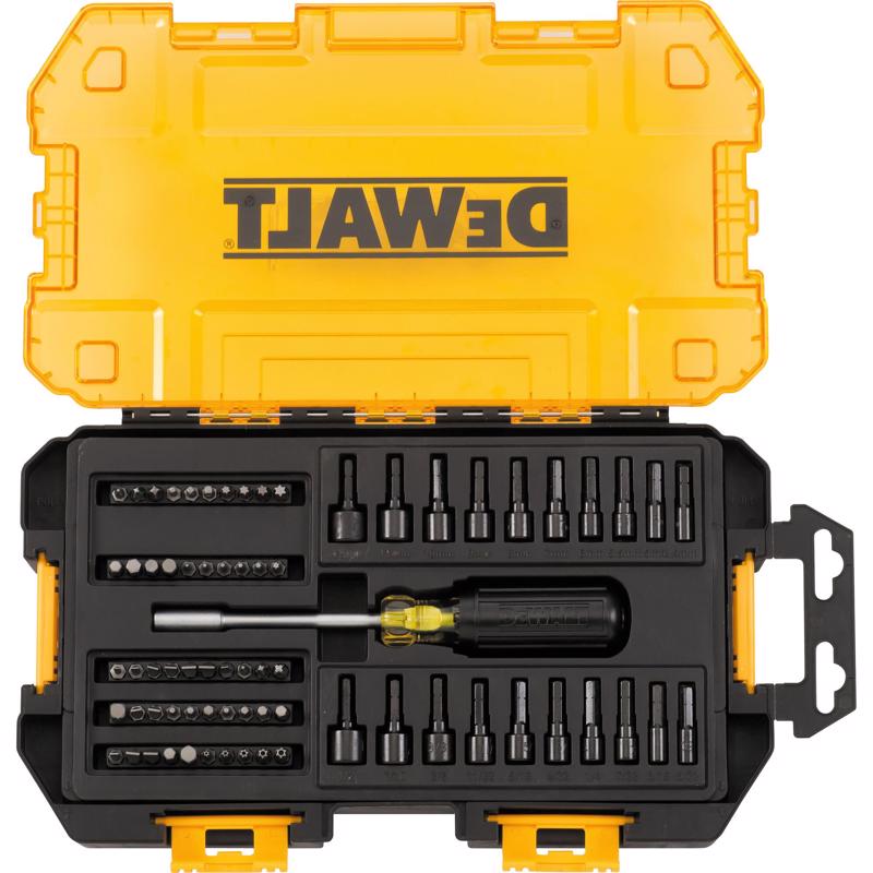 DeWalt 1/4 in. drive Metric/SAE Socket and Bit Set 70 pc