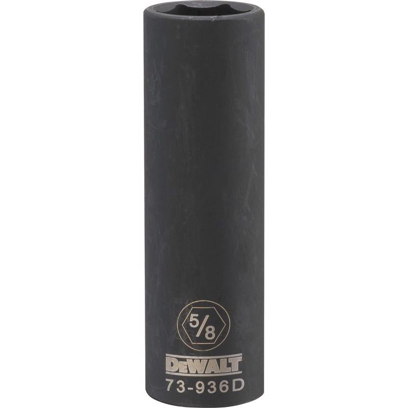 DeWalt 5/8 in. X 1/2 in. drive SAE 6 Point Deep Impact Socket 1 pc