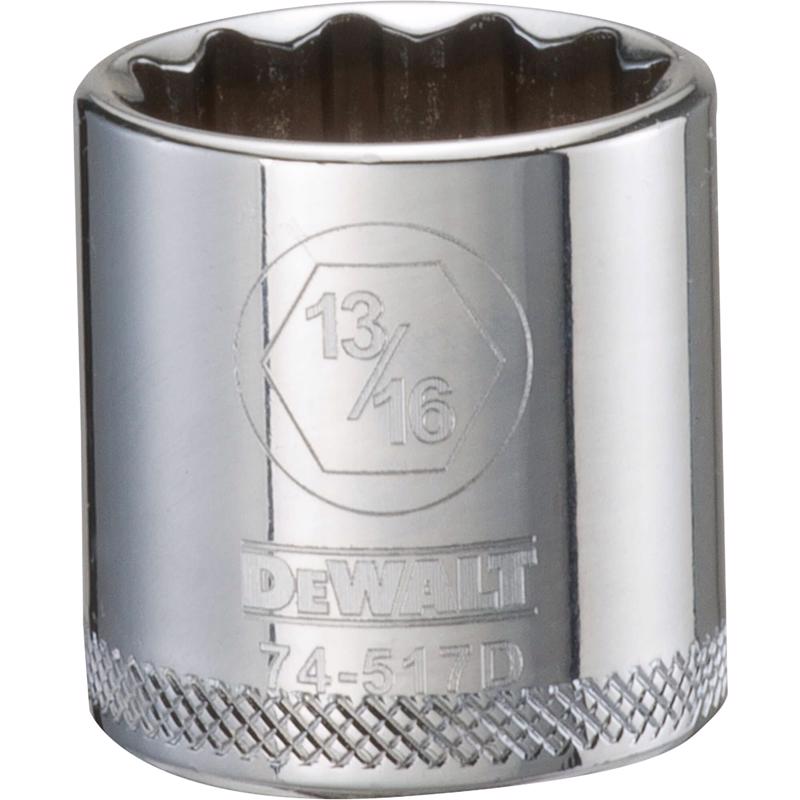 DeWalt 13/16 in. X 3/8 in. drive SAE 12 Point Socket 1 pc