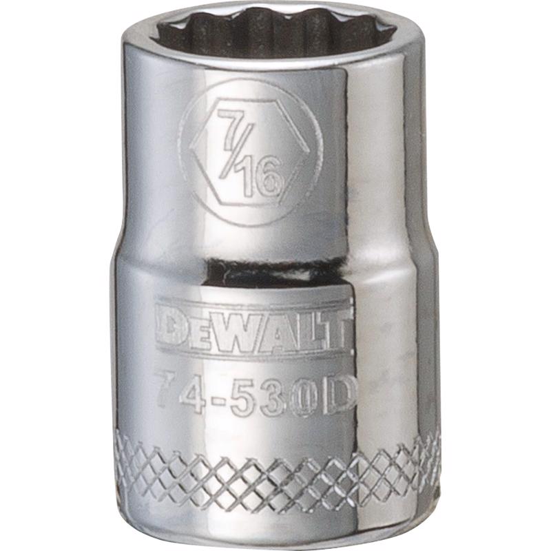 DeWalt 7/16 in. X 3/8 in. drive SAE 12 Point Socket 1 pc
