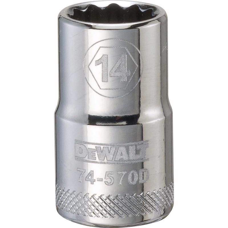 DeWalt 14 mm X 1/2 in. drive Metric 12 Point Socket 1 pc