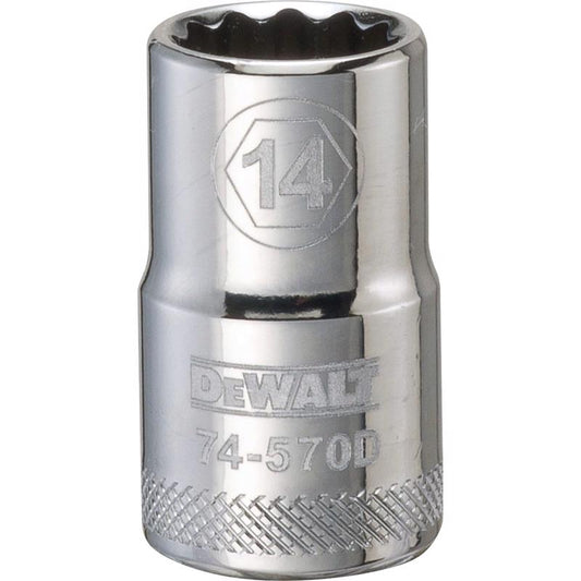 DeWalt 14 mm X 1/2 in. drive Metric 12 Point Socket 1 pc