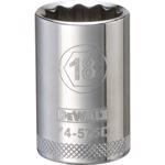 DeWalt 18 mm X 1/2 in. drive Metric 12 Point Socket 1 pc