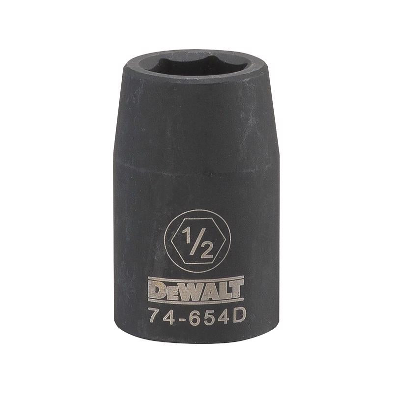 DeWalt 1/2 in. X 1/2 in. drive SAE 6 Point Deep Impact Socket 1 pc