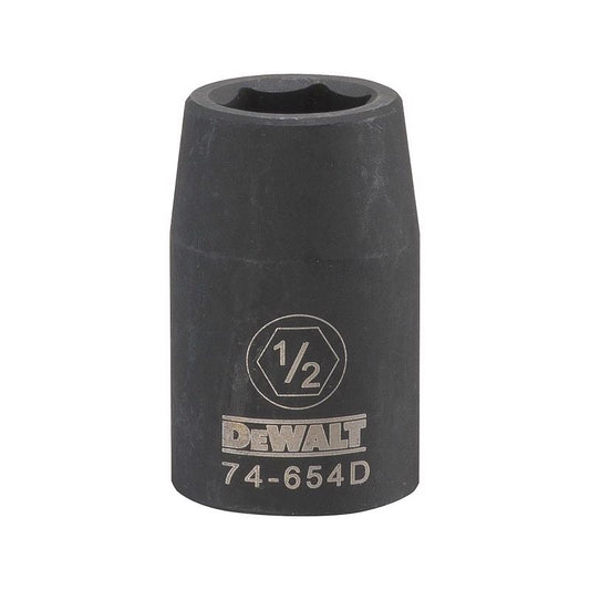 DeWalt 1/2 in. X 1/2 in. drive SAE 6 Point Deep Impact Socket 1 pc