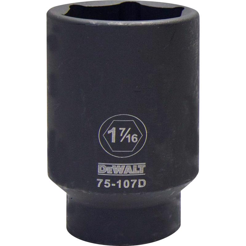 DeWalt 1-7/16 in. X 1/2 in. drive SAE 6 Point Deep Impact Socket 1 pc