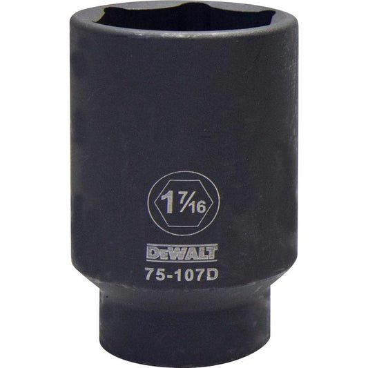 DeWalt 1-7/16 in. X 1/2 in. drive SAE 6 Point Deep Impact Socket 1 pc