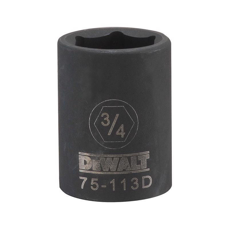 DeWalt 3/4 in. X 1/2 in. drive SAE 6 Point Deep Impact Socket 1 pc