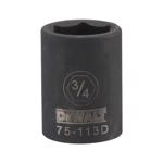 DeWalt 3/4 in. X 1/2 in. drive SAE 6 Point Deep Impact Socket 1 pc